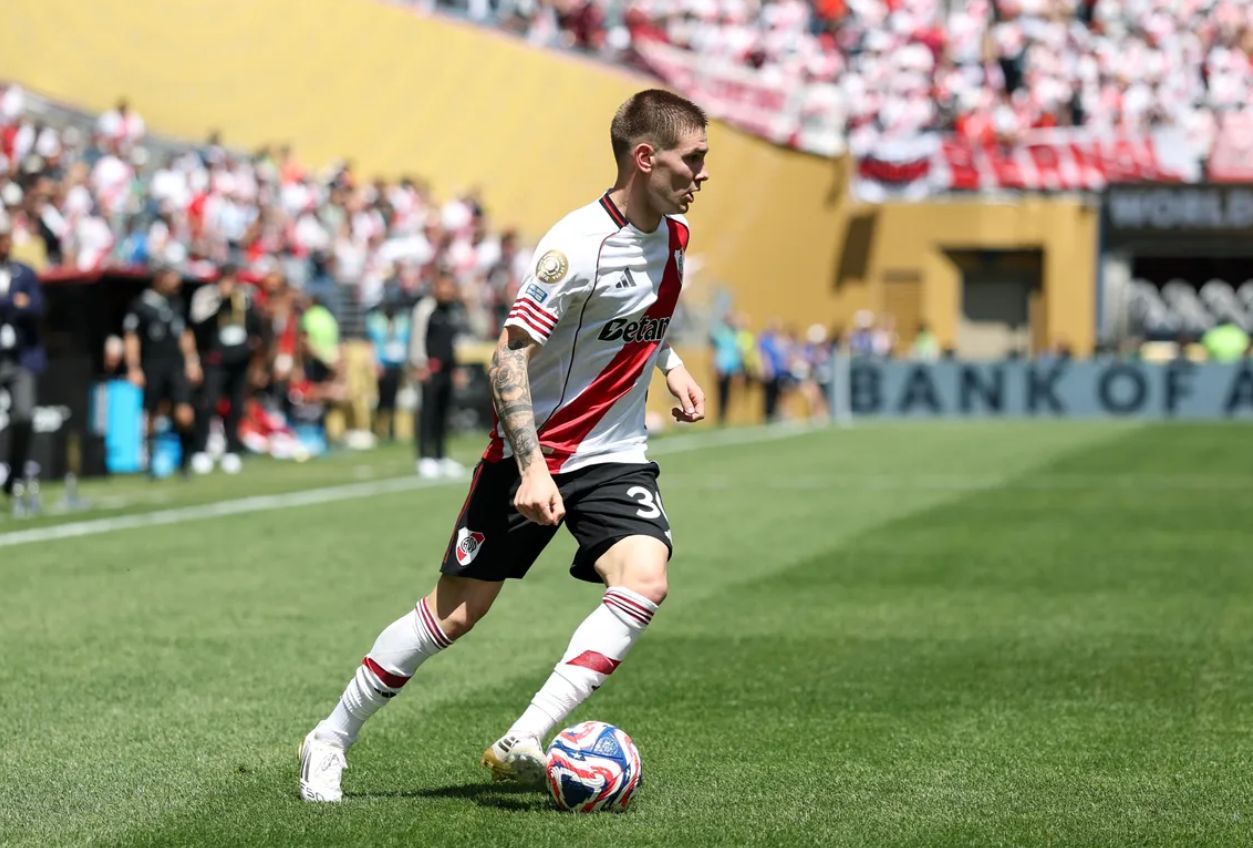 Mastantuono at the Club World Cup for River