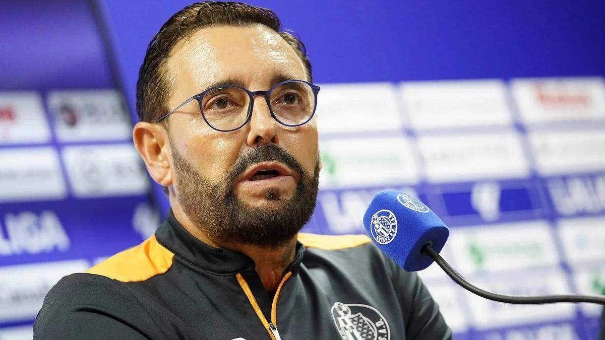Jose Bordalas in a press conference.